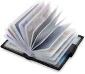 Kožené pouzdro na vizitky doklady id karty always wild přírodní kůže - černé - 3