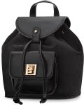 Monnari elegantní dámský městský batoh z nubuku se stahovací šňůrkou - černý - 2