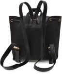 Monnari elegantní dámský městský batoh z nubuku se stahovací šňůrkou - černý - 4