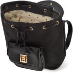 Monnari elegantní dámský městský batoh z nubuku se stahovací šňůrkou - černý - 3