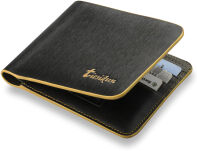 Funkční pánská peněženka stylový design černá - zlatá - 5