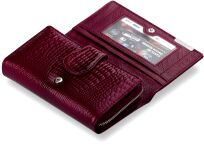 Elegantní lakovaná dámská peněženka - vínová - 6