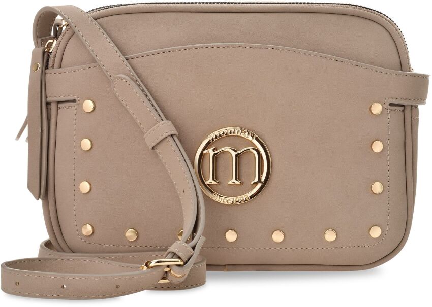 Monnari elegantní dámská malá kabelka přes rameno s cvočky dvoukomorová - béžová