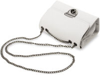 Dámský kufřík listonoška s řetízkem černá - 4