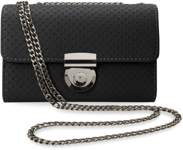 Dámská kabelka crossbody na řetízku - černá
