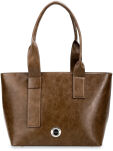 Monnari velká taška do kanceláře aktovka loďka pevná shopper klasická A4 - hnědá - 4