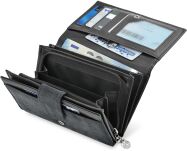 Dámská peněženka jennifer jones prostorna portmonka se zipem mramorovaná kůže - šedá - 3