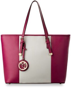 Shopper kabelka typu loďka A4 - růžová