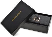 Monnari dámská kožená peněženka na dárek elegantní peněženka s květinami - černá - 5