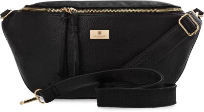Peterson velká prostorná ledvinka dámská listonoška sáček prostorná bederní taška elegantní klasická přes rameno - černá