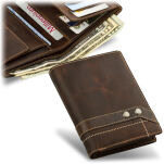 Klasická velmi prostorná kožená pánská peněženka - 7