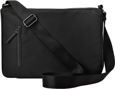 Dámská kabelka crossbody velká lehká taška přes rameno s nastavitelným popruhem - černá