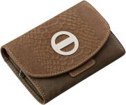 100% kůže - velká dámská peněženka - psaníčko s reliéfem - hadí kůže - 3