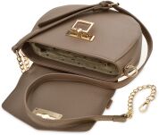 Elegantní kabelka Monnari na rameno klasická listonoška kufřík - béžová - 3