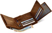 Objemná kožená pánská peněženka always wild expandable horizontal - camel - 5