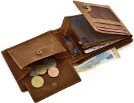 Objemná kožená pánská peněženka always wild expandable horizontal - camel - 4