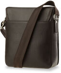 Objemná kožená pánská taška přes rameno listonoška a5 hnědá - 4
