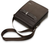 Objemná kožená pánská taška přes rameno listonoška a5 hnědá - 5