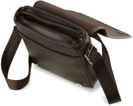 Objemná kožená pánská taška přes rameno listonoška a5 hnědá - 6
