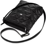 Prošívaná dámská kabelka měkká sportovní taška crossbody - černá - 3
