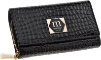 Monnari lakovaná dámská kožená peněženka elegantní mincovník se vzorem - černý - 2