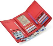 Malá dámská peněženka Cavaldi klasická peněženka na rámeček - červená - 5