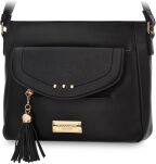 Monnari kabelka typu crossbody s kapsami dámská taška s třásněmi - černá - 5