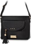 Monnari kabelka typu crossbody s kapsami dámská taška s třásněmi - černá - 2