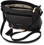 Monnari kabelka typu crossbody s kapsami dámská taška s třásněmi - černá - 4