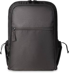 Pánský kapacitní batoh pro ženy, dvoukomorový do práce školy světlý pevný s kapsami - černý