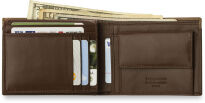 Pánská kožená peněženka pierre cardin v krabičce černá - hnědá - 5