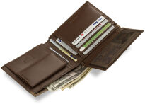 Pánská kožená peněženka pierre cardin v krabičce černá - hnědá - 3