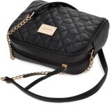 Monnari prošívaná kabelka přes rameno pošťácká s řetízkem a logem - černá - 3