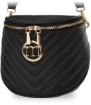 Monnari dámská ledvinka velká prostorná prošívaná taška crossbody s popruhem s logem - černá - 4