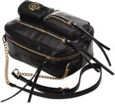 Monnari velká prostorná dámská kabelka přes rameno s kapsami městská taška na řetízku - černá - 3