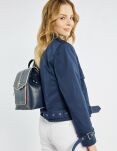 Monnari elegantní dámský batoh se stahovacím popruhem městský batůžek - tmavě modrý - 6