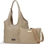 Monnari dámská taška vak shopper volná kabelka 2v1 + crossbody - béžová - 3