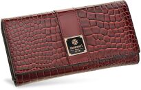 Monnari elegantní dámská peněženka se vzorem krokodýlí kůže - červená - 4