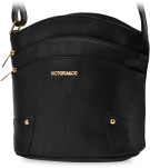Victoria&co prostorná městská crossbody dámská kabelka s kapsami na zip přes rameno - černá - 5