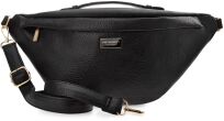 Velká dámská ledvinka elegantní klasická crossbody kabelka - černá - 2