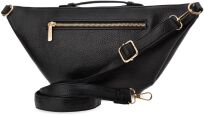Velká dámská ledvinka elegantní klasická crossbody kabelka - černá - 3