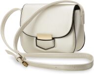 Elegantní dámská kabelka listonoška zpevněná bílá - 3