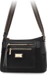 Monnari pošťácká taška s aztéckým popruhem, prostorná dámská ramenní taška - černá. - 2