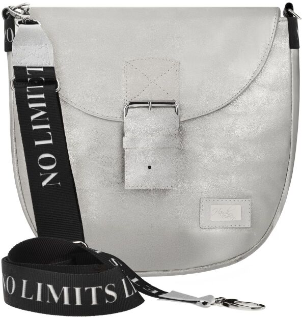 Dámská praktická kabelka listonoška taška – stříbrná