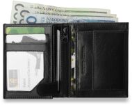 Elegantní praktická kožená pánská peněženka a-art černá - 4