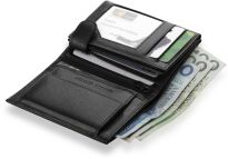 Elegantní praktická kožená pánská peněženka a-art černá - 5