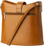 Dámská kožená crossbody kabelka z pravé kůže VERA PELLE barvy - camel - 2