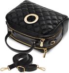 Monnari prošívaná dámská kabelka elegantní kufr kabelka postbag - černá - 3