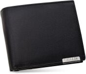 4U Cavaldi malá klasická kožená pánská rozšiřitelná peněženka slick horizontální měkká kůže RFID - černá - 2