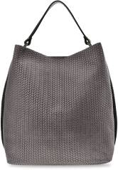 Taška vera pelle italská taška semišová velká volná taška shopper taška na rameno přírodní kůže - 5